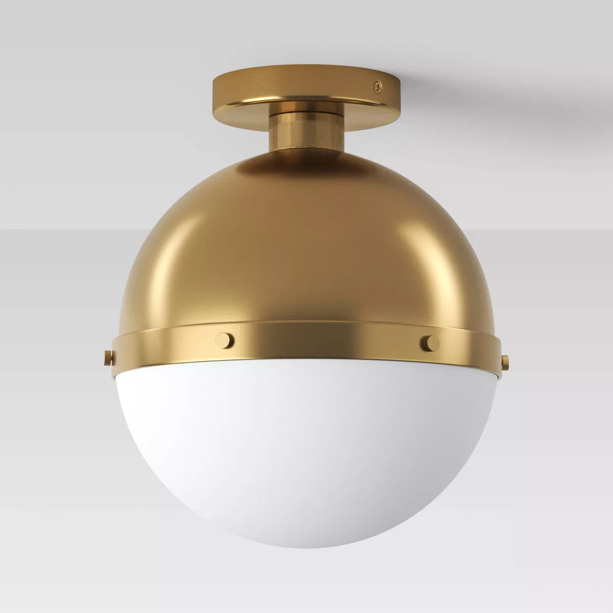 Globe Flush Mount Light Fixture Brass/White - Threshold™: ETL Listed, 1-Bulb, Modern Home Decor | Target