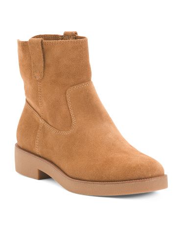 Sueded Finish Pull On Booties | Marshalls