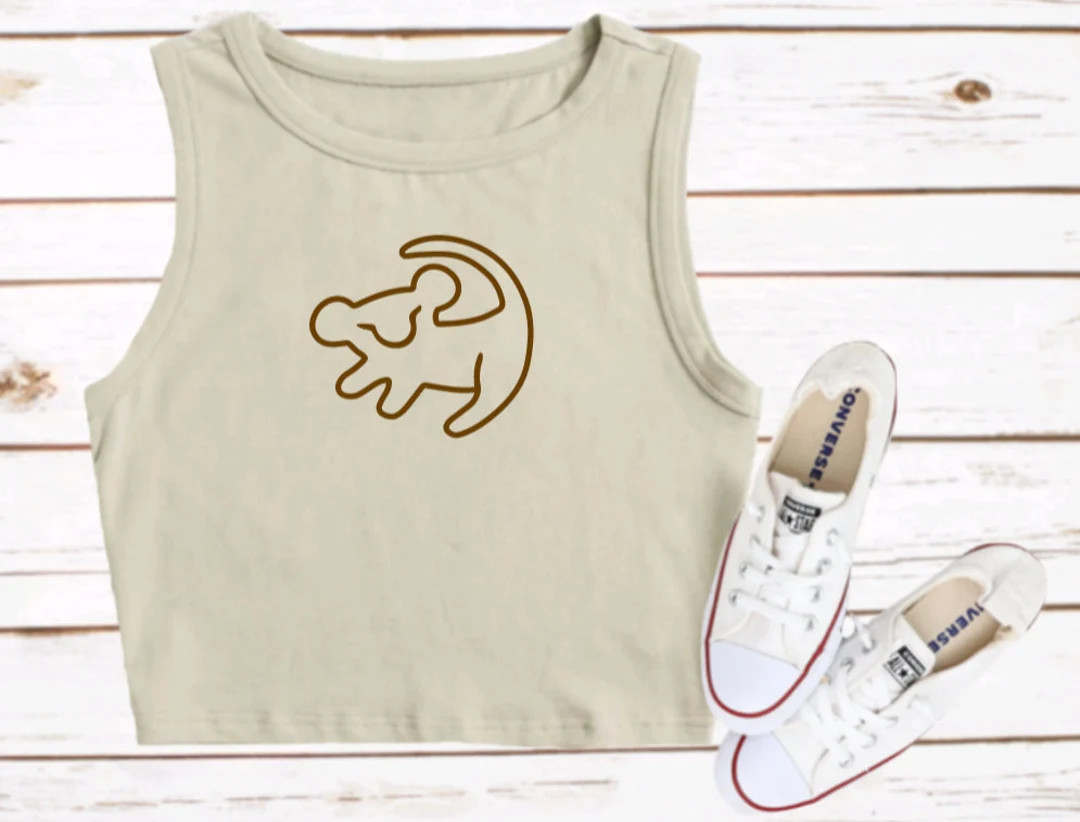 Lion King Croptop Tank Lion Cub Simba Mufasa Disney Shirt Disney Crop Animal Kingdom AK WDW Crop ... | Etsy (US)