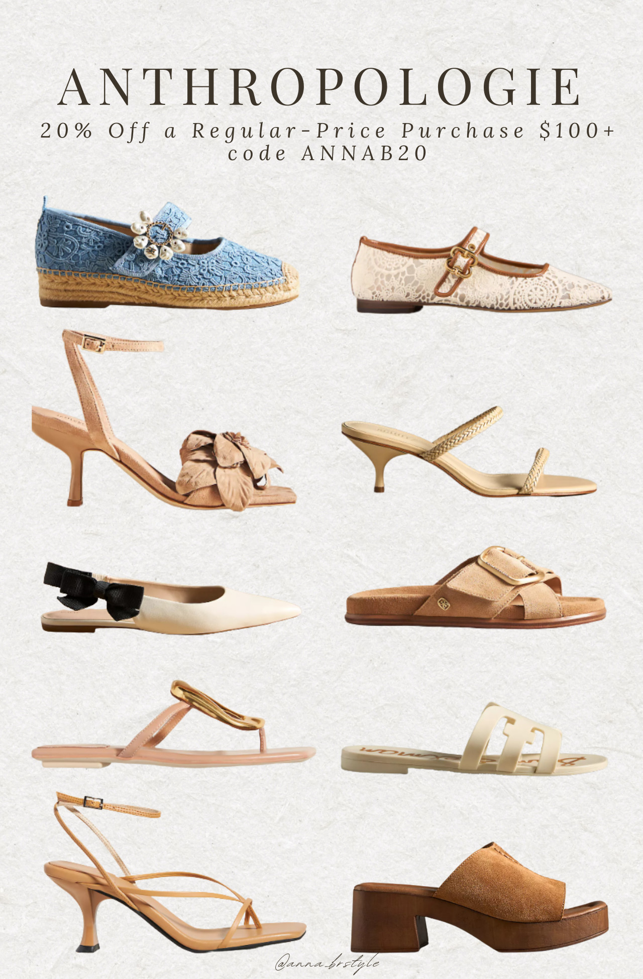 Anthropologie 20% Off a Regular-Price Purchase $100+
code ANNAB20 

 #LTKSaleAlert #LTKFindsUnder100