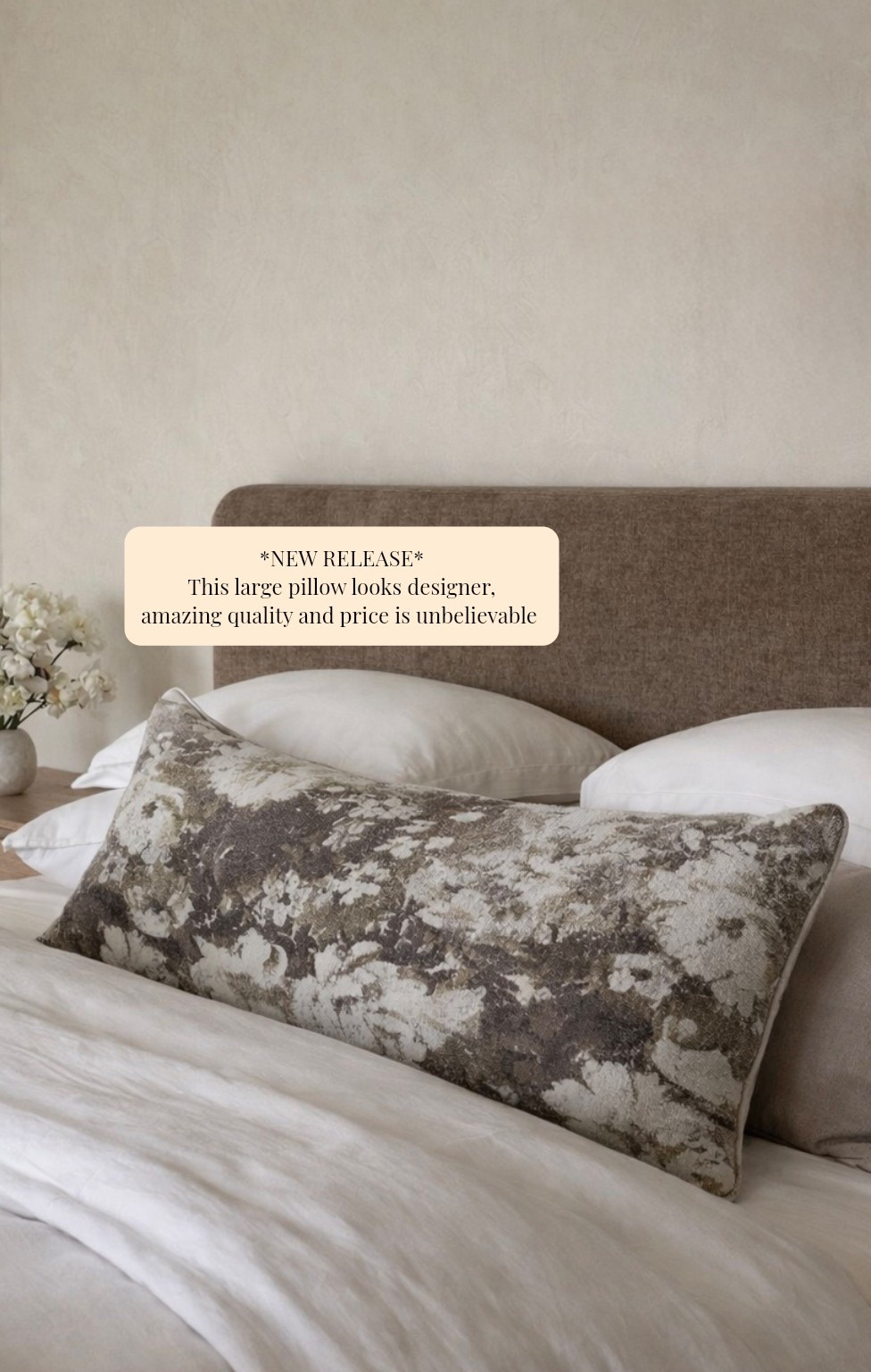 NEW AMZON RELEASE*
This large pillow looks designer,
amazing quality and price is unbelievable. So so good that I bought this one and the 20x12 size one too. 

Quality everything amazing.. 

Home decor
Home finds
Bedding 
Pillow


#LTKHome #LTKSaleAlert