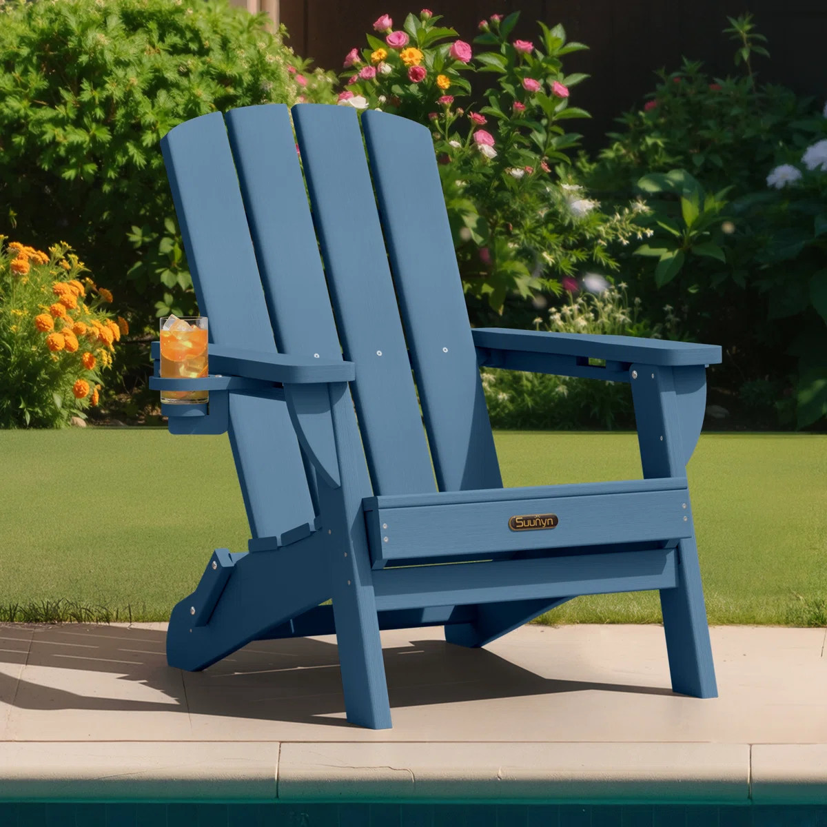 Enjoy time outside poolside or beachside with this portable adirondack chair. This piece comes cr... | Wayfair North America