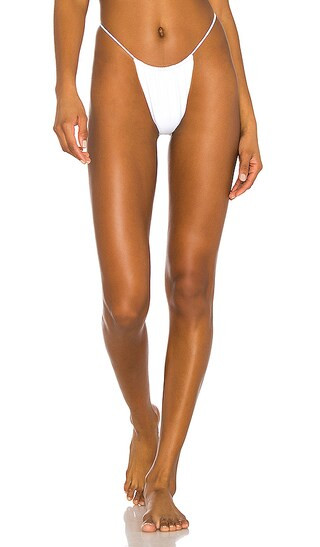 Raquel String Bikini Bottom in White | Revolve Clothing (Global)