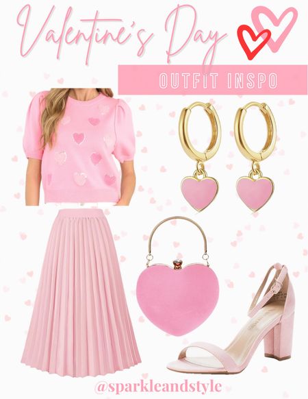 Valentine’s Day Outfit Inspo 🩷

Pink heart sweater, pink heart earrings, pink pleated maxi skirt, pink heart purse, pink heels

Valentine’s Day fashion, Valentine’s Day styles, Valentine’s Day outfits, VDAY outfits, VDAY styles, VDAY fashion

#LTKitbag #LTKfindsunder100 #LTKfindsunder50