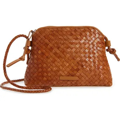 Loeffler Randall Mallory Woven Leather Crossbody Bag in Timber at Nordstrom, Size One Size Oz | Nordstrom