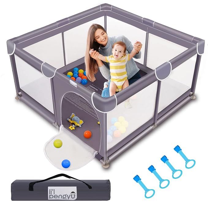 Baby Playpen for Babies and Toddlers And Kids, 50 x 50 inch for Indoor & Outdoor, Large Portable ... | Amazon (US)