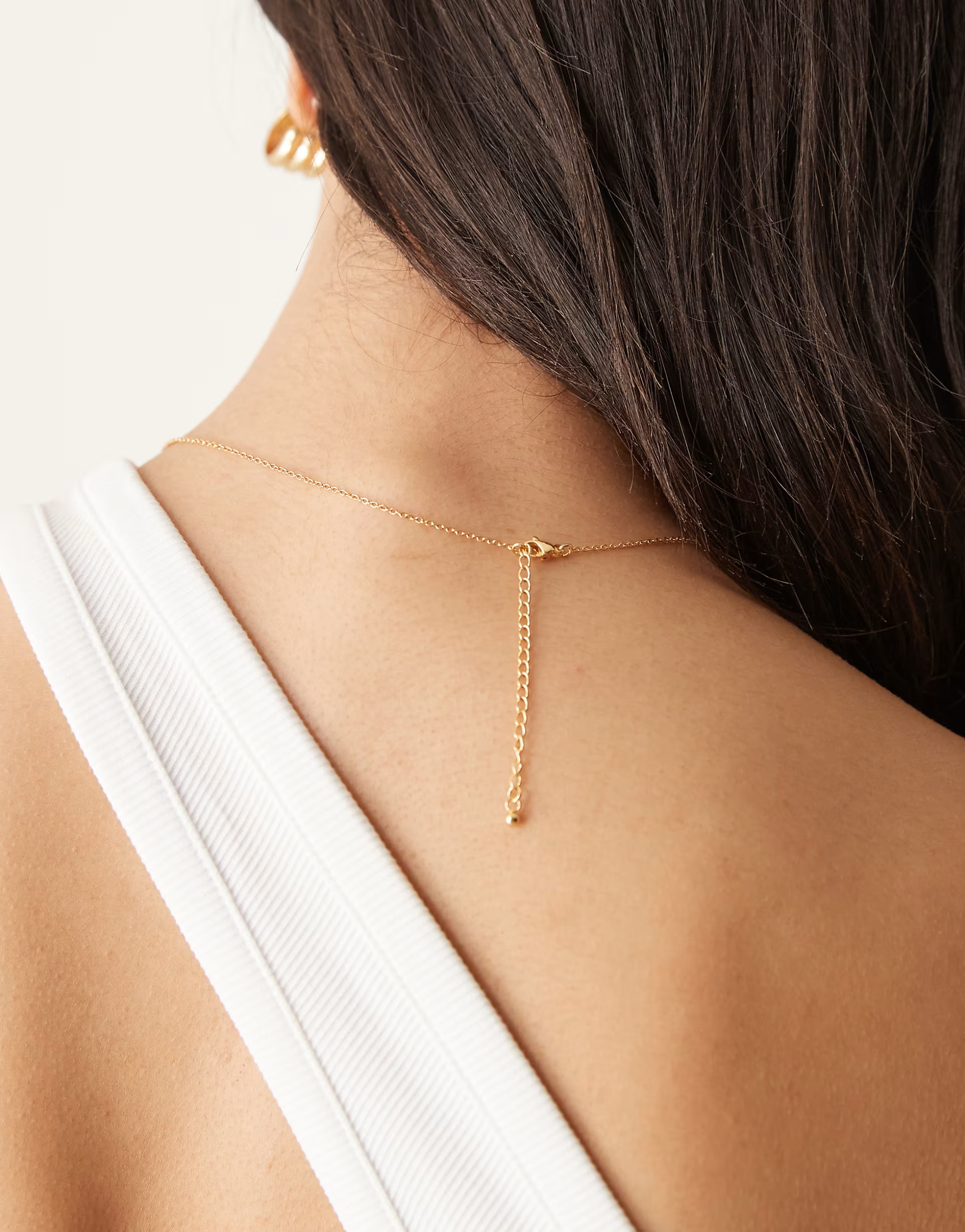 ASOS DESIGN stainless steel short necklace with faux pearl detail in gold tone | ASOS | ASOS (Global)