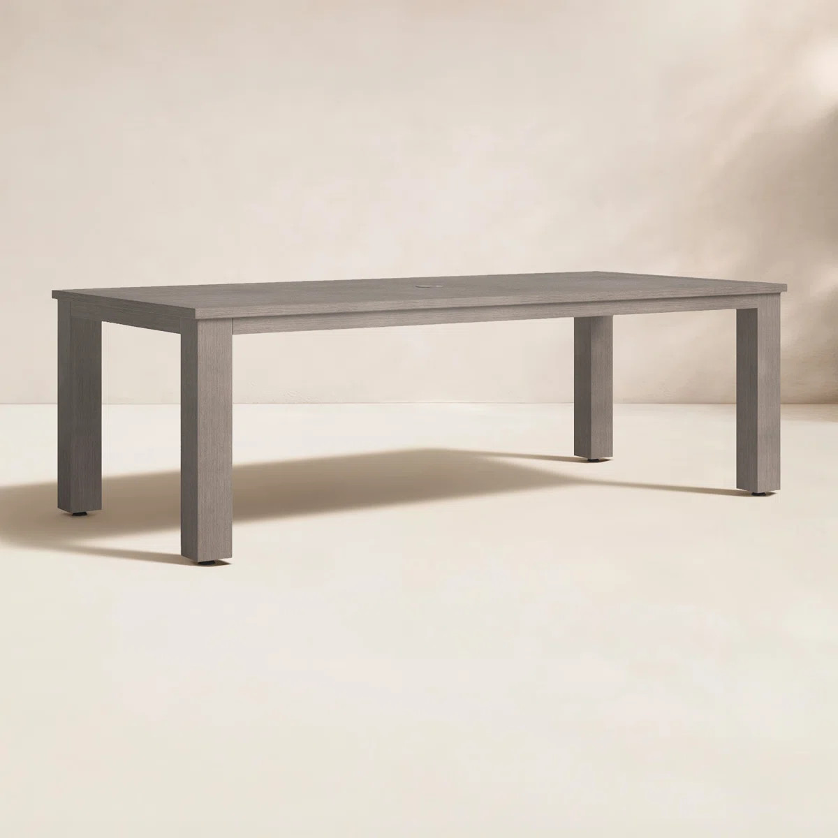 Pascaline Rectangular Metal Outdoor Dining Table With Umbrella Hole , 42.13'' in. W 90'' in. D | Wayfair North America
