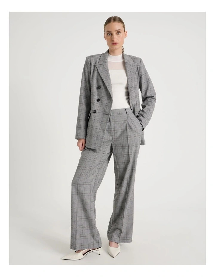 BlaqCheck Wide Leg Pant in Black/White | Myer