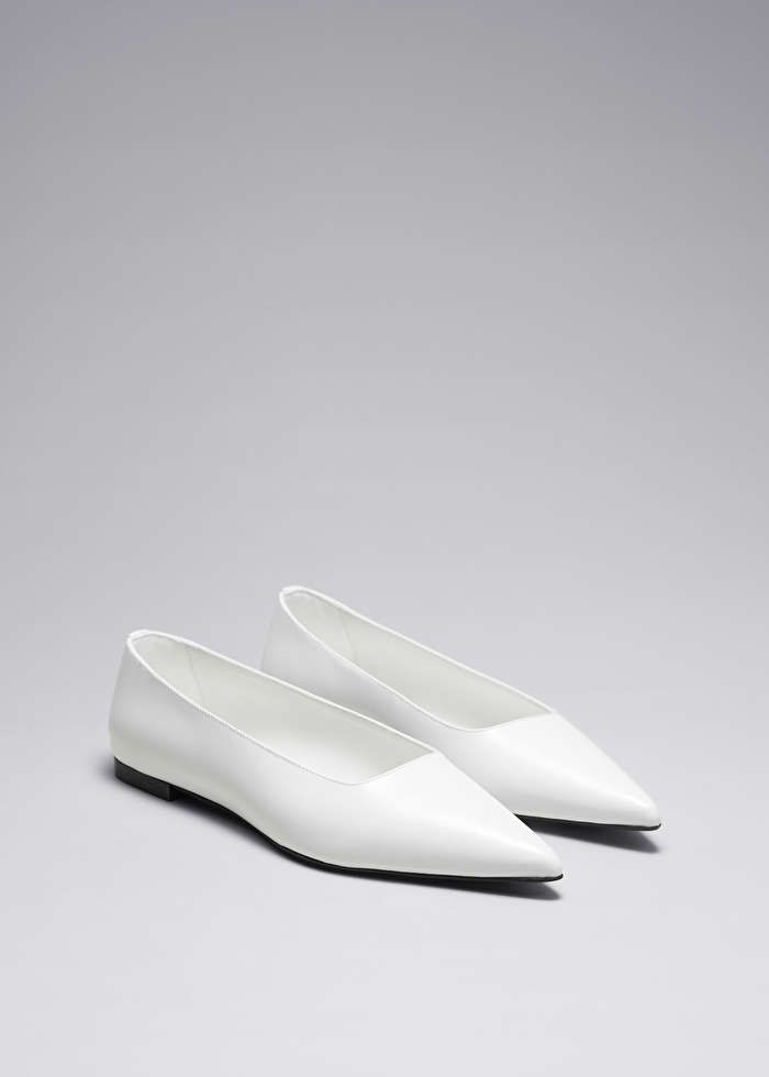 Point-Toe Ballet Flats - White - & Other Stories GB | & Other Stories (EU + UK)