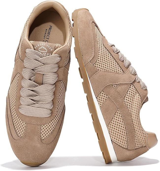 Project Cloud Leather Barefoot Shoes Women – Memory Foam Lace-Up Womens Sneakers – Lightweigh... | Amazon (US)