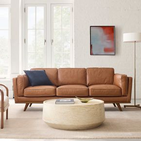 Zander Leather Sofa (90") | West Elm (US)