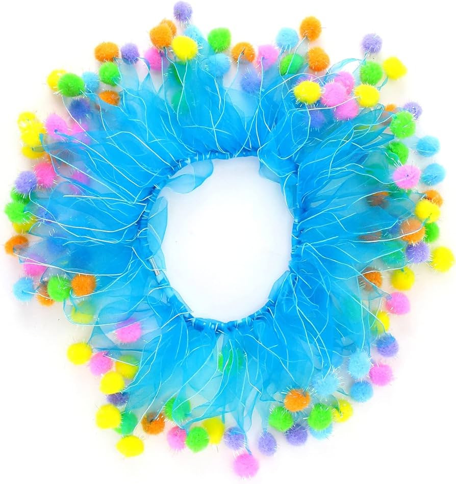 Midlee Blue Birthday Pom Pom Dog Collar (Small) | Amazon (US)