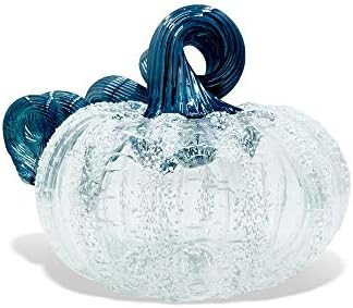 Luke Adams Glass | 5" Squat Glass Pumpkin | Handmade Table Top Home Décor | Outdoor Collectible Scul | Amazon (US)