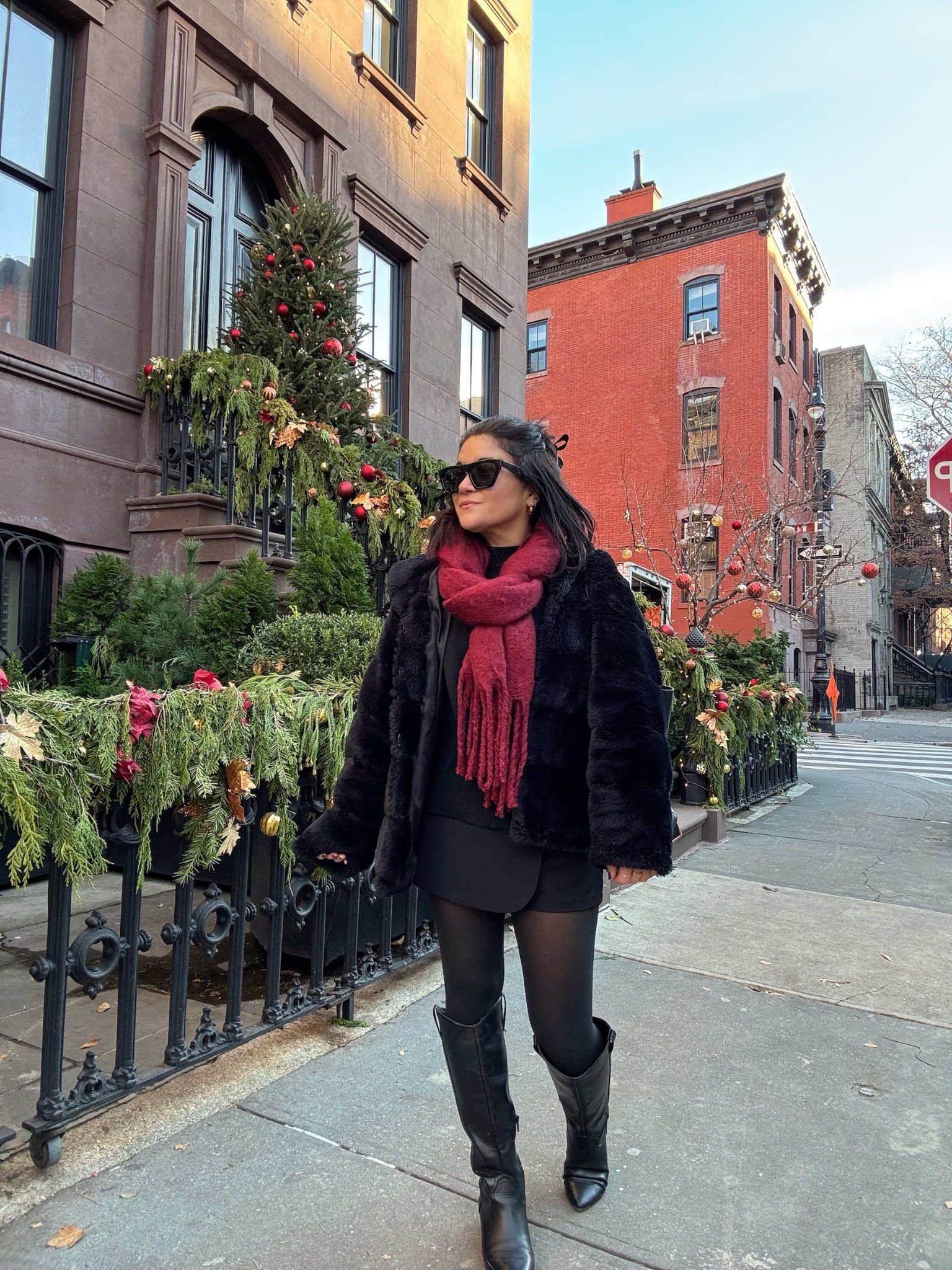what i wore in nyc ✨🎄 my scarf is on major sale & comes in so many colors! 

#LTKSaleAlert #LTKGiftGuide #LTKHoliday