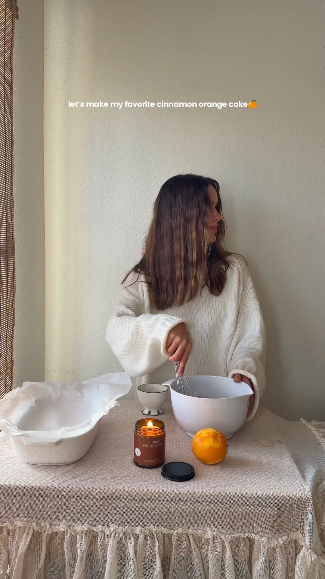 reminder to slow down for the little joys ya love.❣️
Recipe:

-3 large eggs
-3 Tablespoons coconut oil melted and cooled a bit!
-1/4 cup orange juice
-1/2 cup coconut sugar!
-2 teaspoons orange zest
-1/2 teaspoon pure almond extract
-2 cups blanched almond flour
-1/3 cup tapioca flour!
-1/2 teaspoon baking soda
-a pinch of cinnamon

for the crumb topping:
-1/2 cup blanched almond flour
-1/4 cup coconut oil 
-2 teaspoons ground cinnamon
-1/4 cup coconut sugar!

Line an 8x8 inch square pan with parchment & preheat your oven to 350° F!💌�
In a large bowl, whisk together the eggs, sugar, orange juice, coconut oil, almond extract, and orange zest until smooth!🍊�
In a separate bowl, combine the almond flour, tapioca flour, baking soda, salt, and spices!

Mix the dry mixture into the wet until a batter forms!

Add the mixture to the pan, mix the topping ingredients, add the crumb topping to the top and bake for 35 min! 

Enjoy for all your sweet cozy gatherings this season!🤍 #Target


#LTKfoodie #LTKdayinmylife #LTKHome