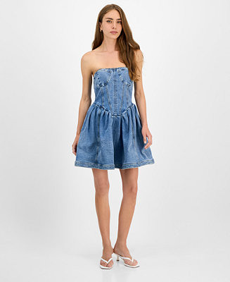 Steve Madden Women's Rina Strapless Corset Dress - Macy's | Macy's