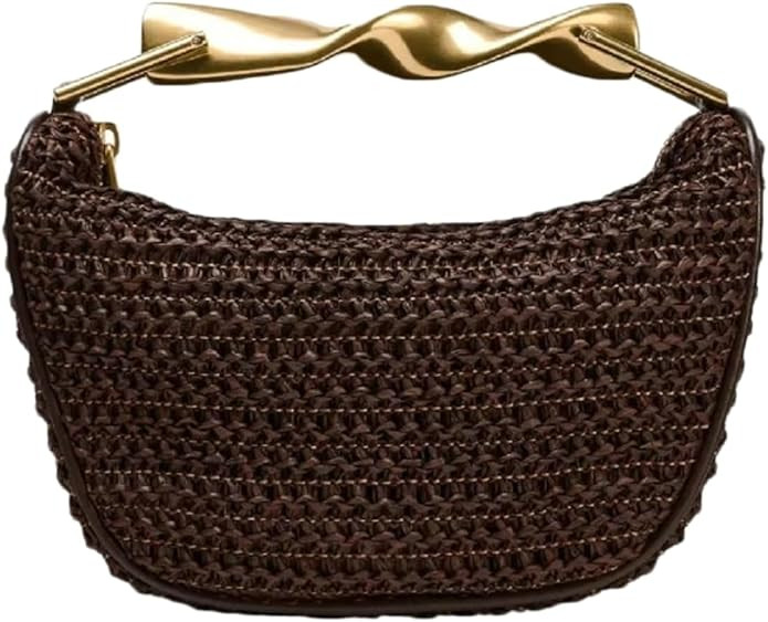 Bohemia Straw Beach Bag Women Macrame Shoulder Hobo Tote Handbag Travel Summer Beach Bags Top-han... | Amazon (US)