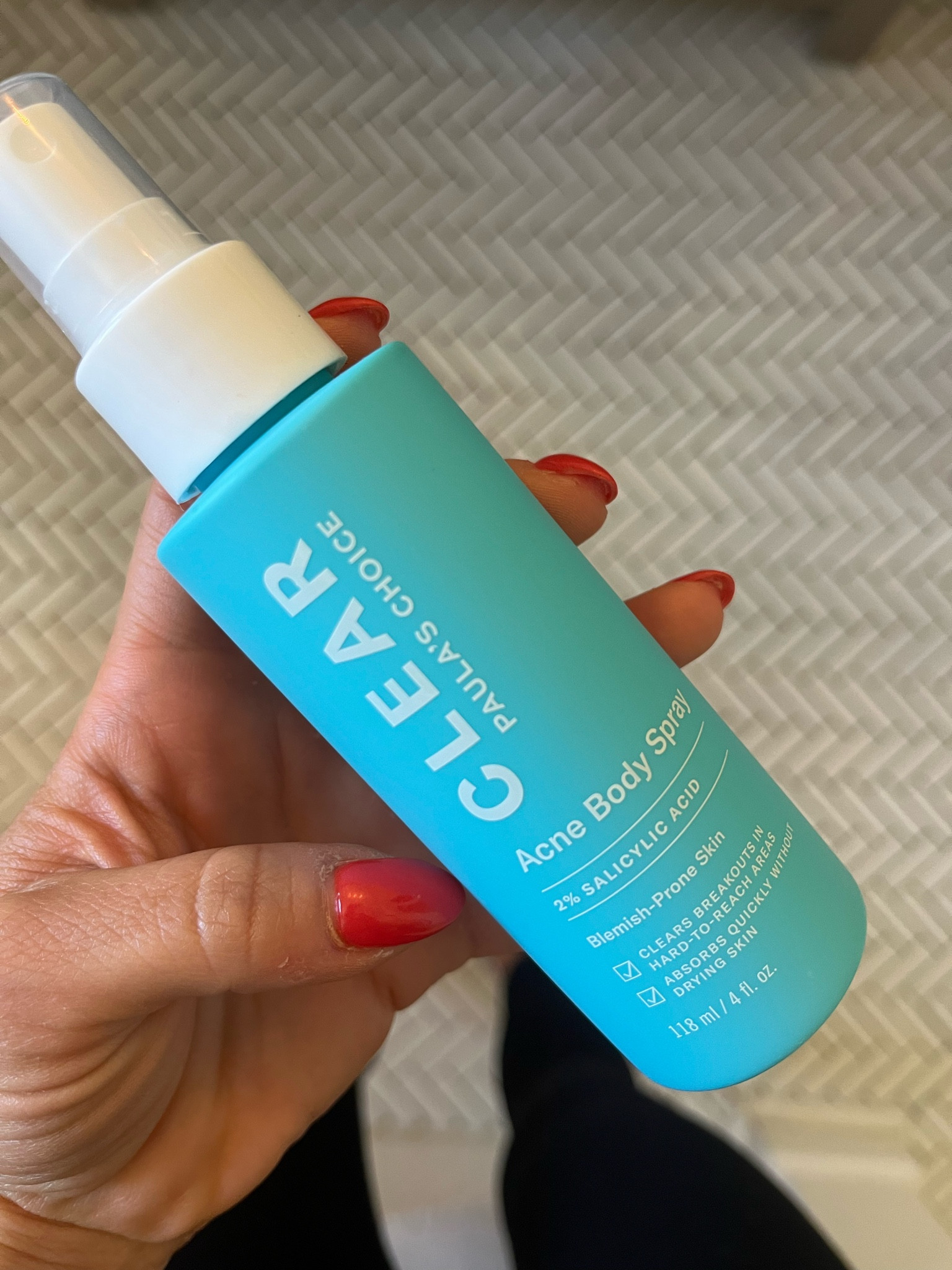 This stuff is a game changer if you workout regularly & also have the occasional bacne / breakouts! 

I started using it last year when I noticed more breakouts than normal. 

I spray a few pumps in my hand then rub over my shoulders, neck, chest & back to keep my skin clear despite lifting 3-4x/week! 

#LTKfitness #LTKbeauty #LTKstyletip