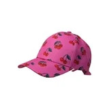 Wonder Nation Girls Baseball Hat, Pink Cherry Print Tie Back | Walmart (US)
