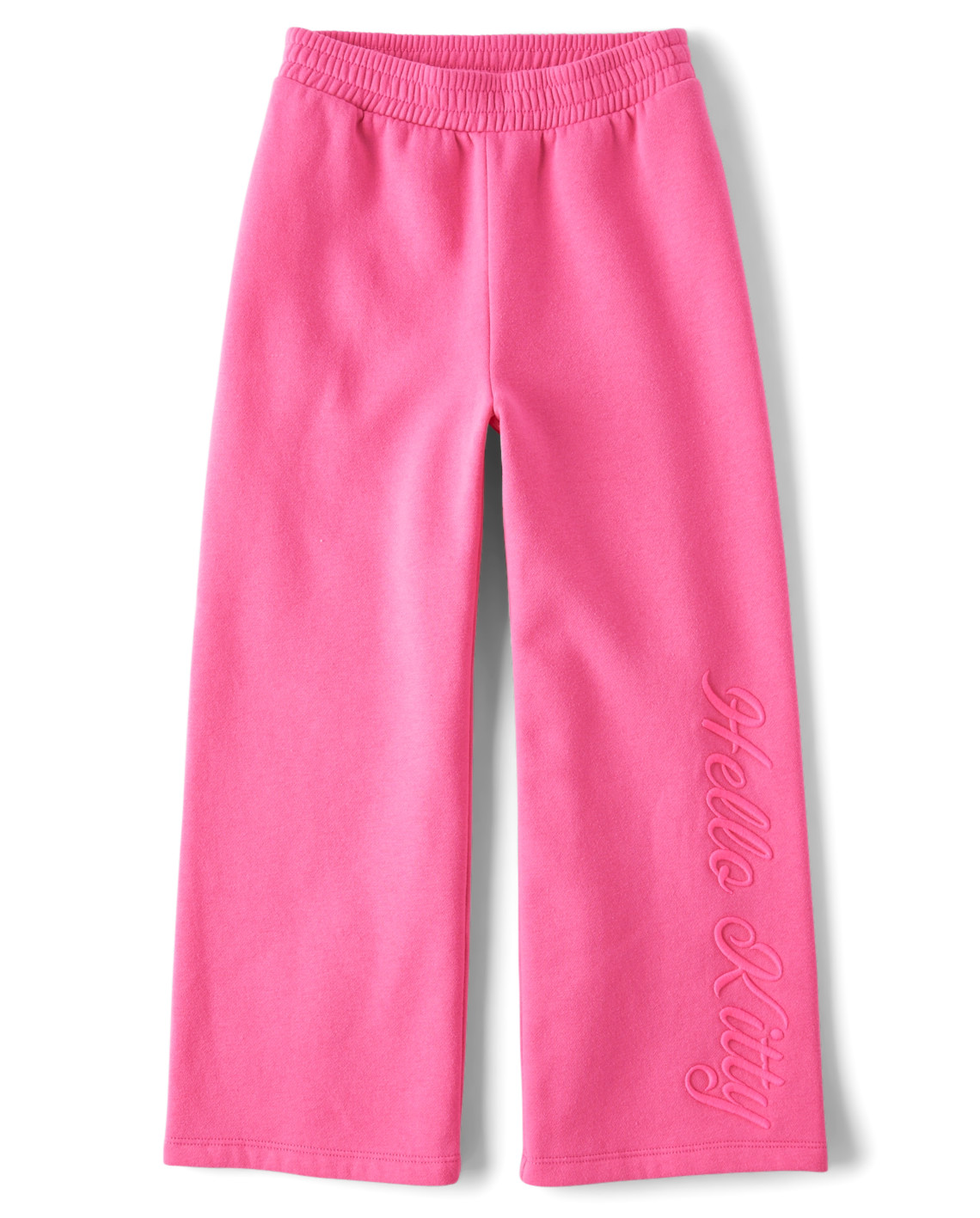 Girls Hello Kitty® Embroidered Premium Fleece Wide Leg Lounge Pants - pink | The Children's Place