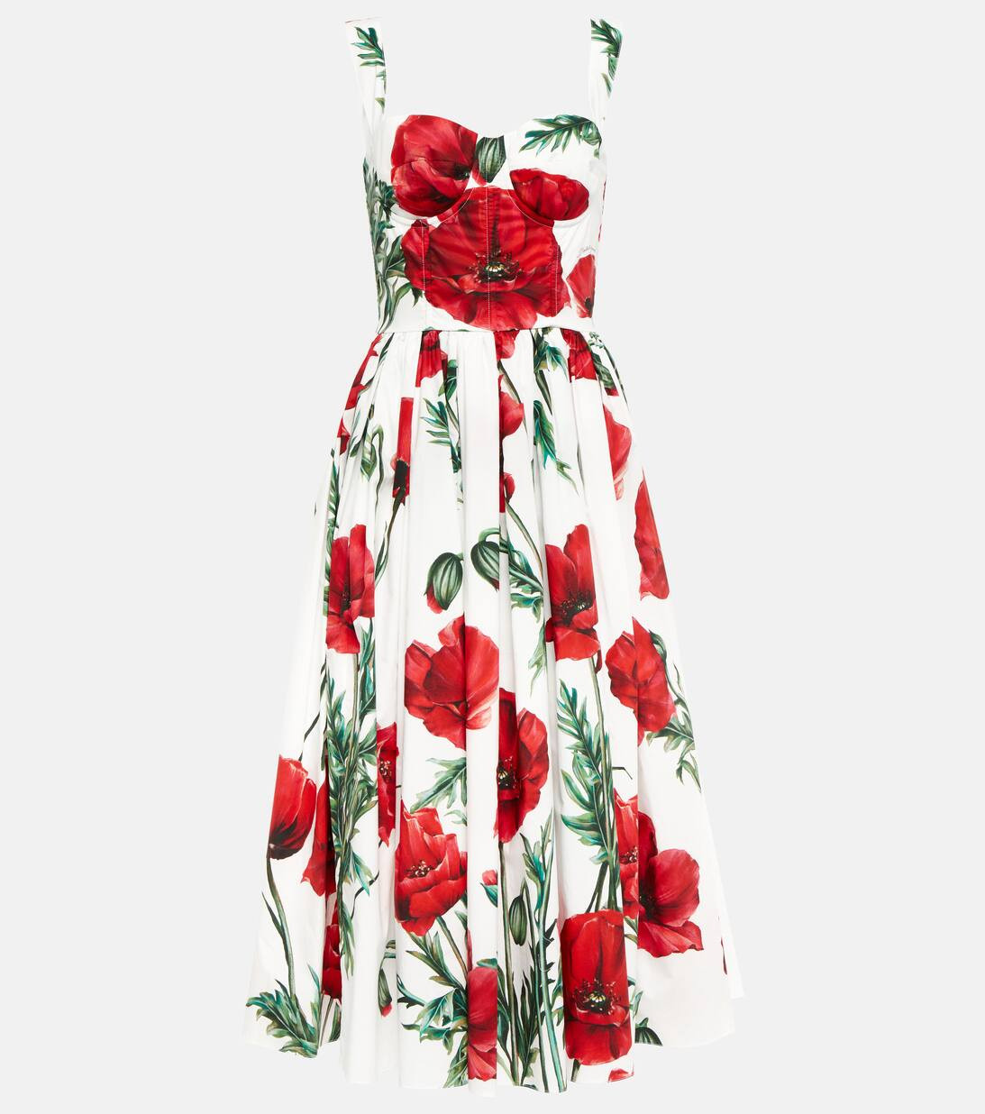 Floral cotton midi dress | Mytheresa (UK)