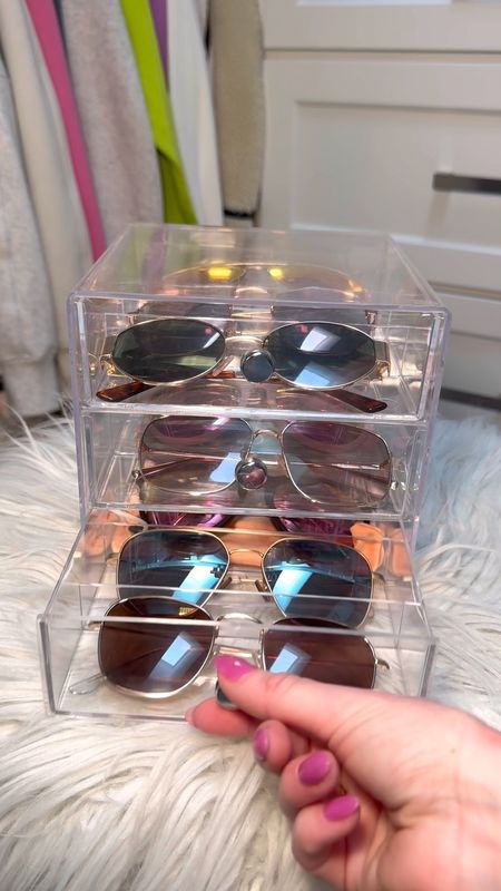 Sunglasses organizer and display case! Clear acrylic drawers keep your sunglasses on display and dust free

Amazon home find is a must have for master closet and walk in closets