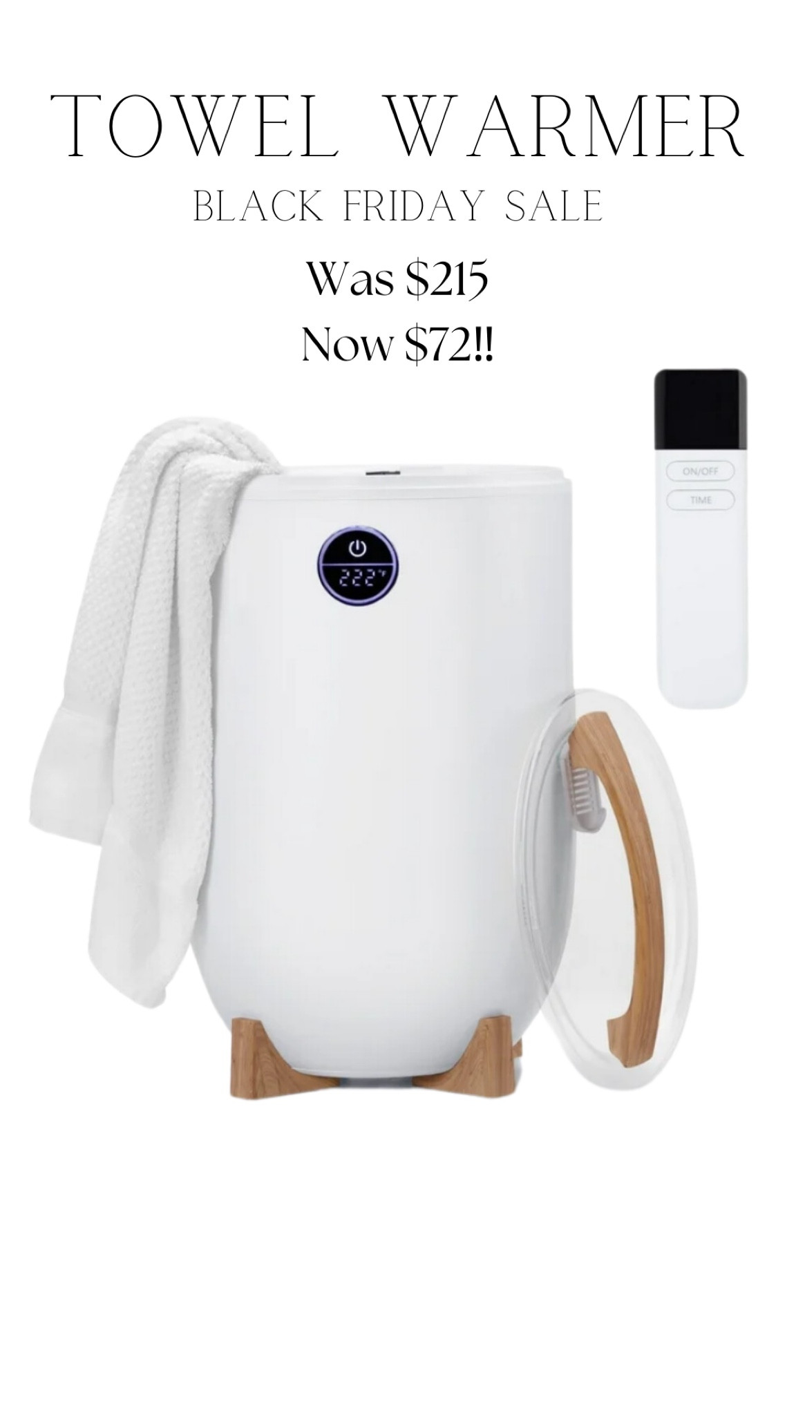 Who doesn’t need a towel warmer for Christmas?! Big sale!

Towel warmer, gifts, gift, Christmas, gift guide, bathroom, home, towels

#LTKSaleAlert #LTKHome #LTKFindsUnder100