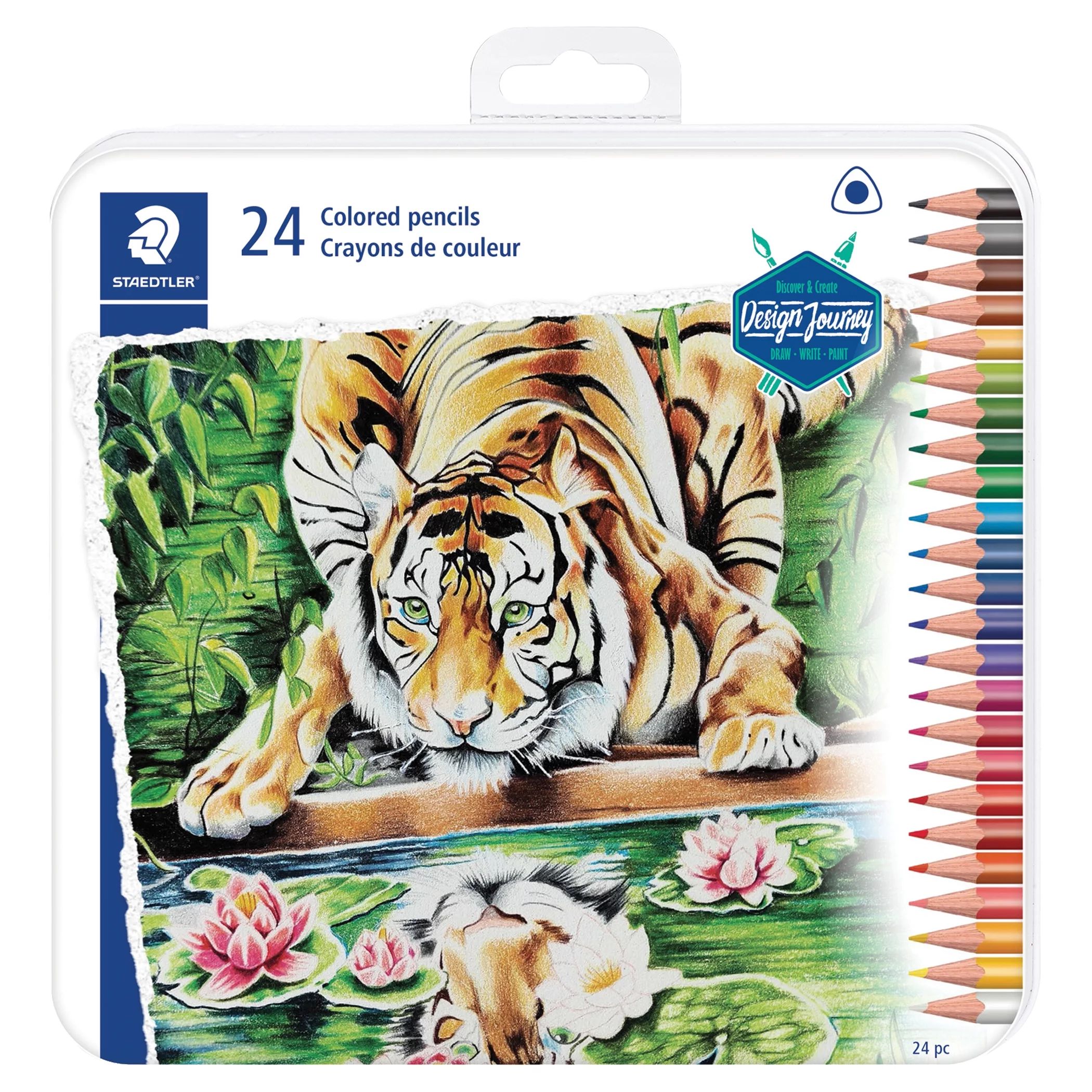 Staedtler Permanent Color Pencil, 3mm Lead, for Beginners and Artists,  Kids and Adults, Metal Ti... | Walmart (US)