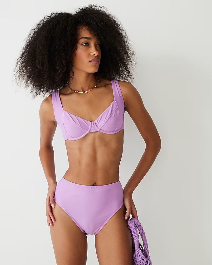 Cross-back underwire bikini top | J.Crew US