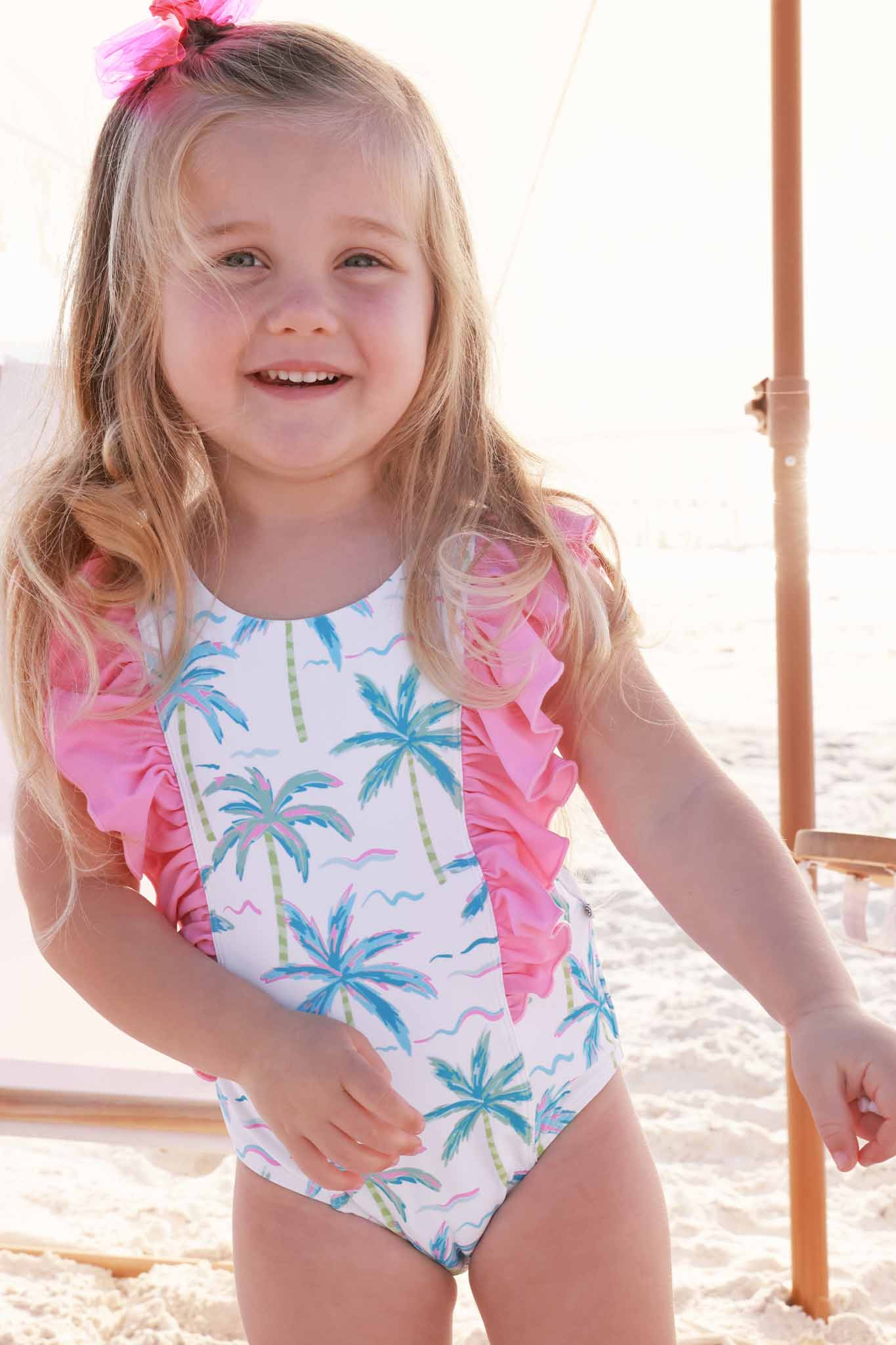 Double Ruffle One Piece | Blue Lagoon | Caden Lane