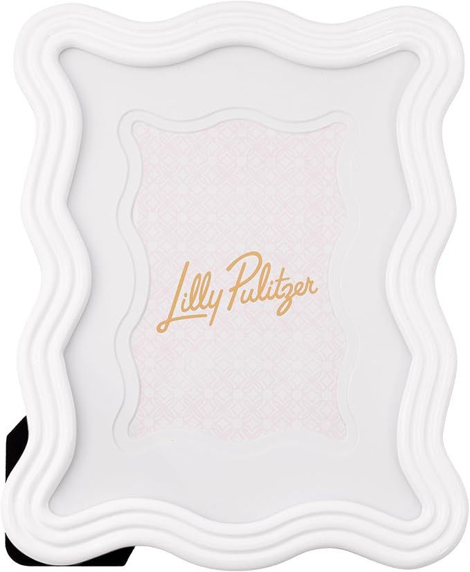 Lilly Pulitzer Picture Frame for 4x6 Photos, Small Decorative Photo Frame, Resort White | Amazon (US)