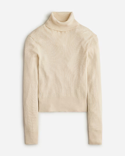 TENCEL™ lyocell-blend ribbed turtleneck sweater | J. Crew US