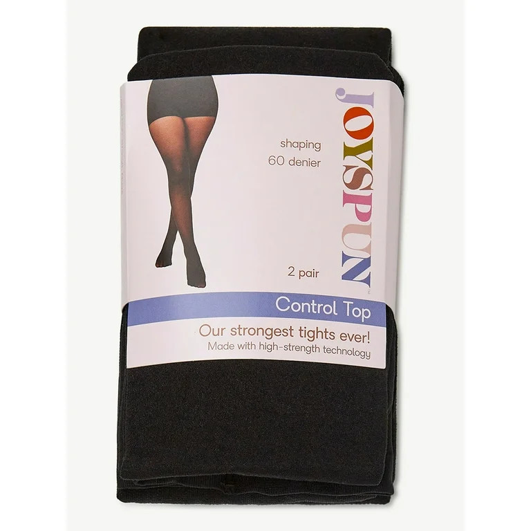 Joyspun Women's High Waist Shaping Tights, 2-Pack, Sizes S to 3XL | Walmart (US)