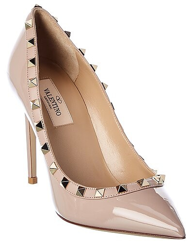 Valentino Rockstud 100 Patent Pump | Gilt