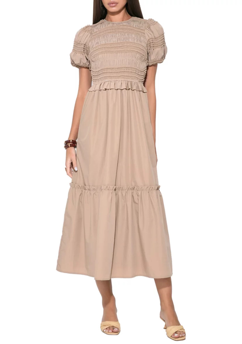 Women's Puff Sleeve Midi Dress | Belk