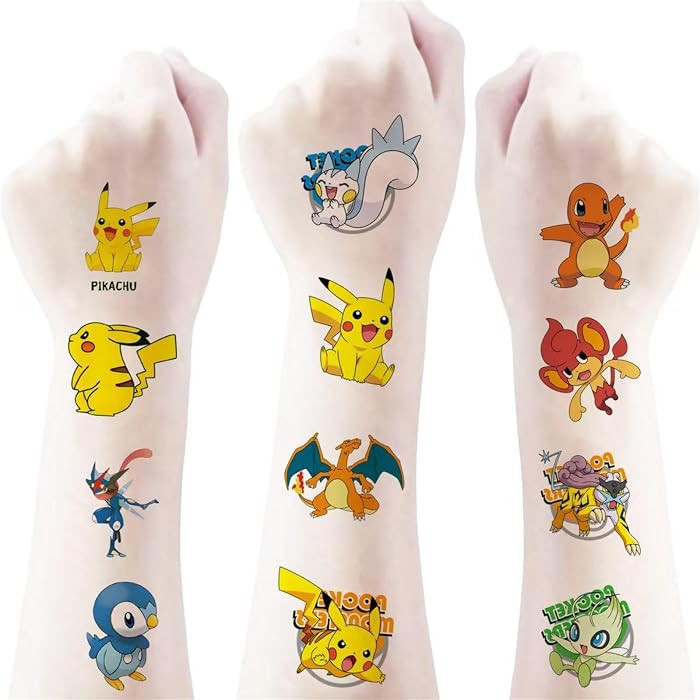 40PCS Cartoon Pet Monster Temporary Tattoos Birthday Themed Party Supplies Decoration Favors Cart... | Amazon (US)