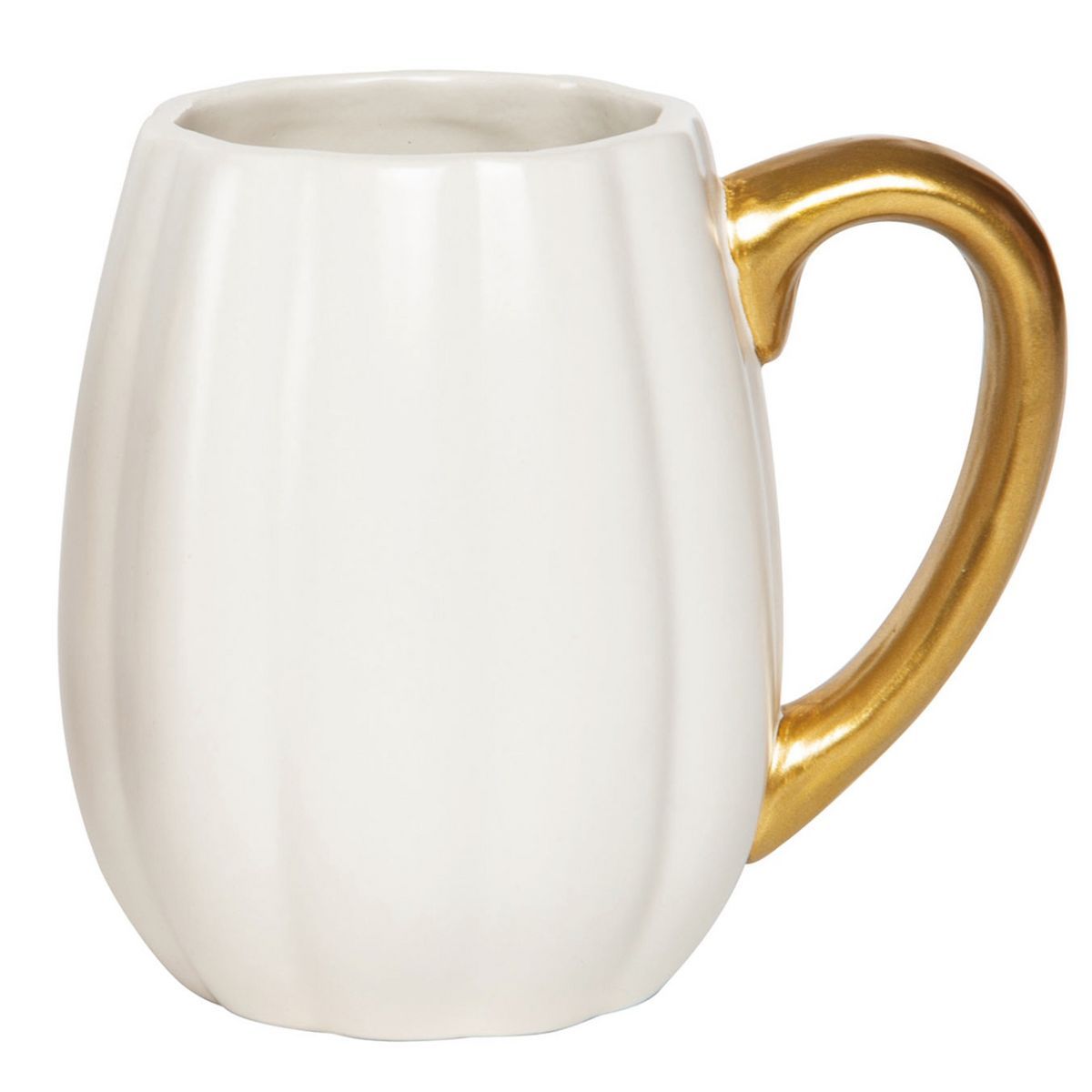 Transpac Ceramic 4.92 in. White Harvest Jewel Tone Pumpkin Mug | Target