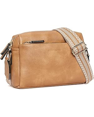 BOSTANTEN Small Crossbody Purse for Women Triple Zip Cell Phone Leather Handbag with Colored Shou... | Amazon (US)