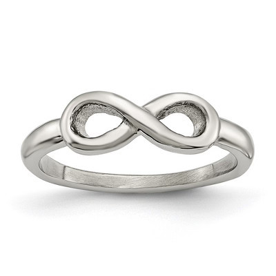 Black Bow Jewelry 5mm Stainless Steel Polished Infinity Symbol Ring, Size 6 | Target