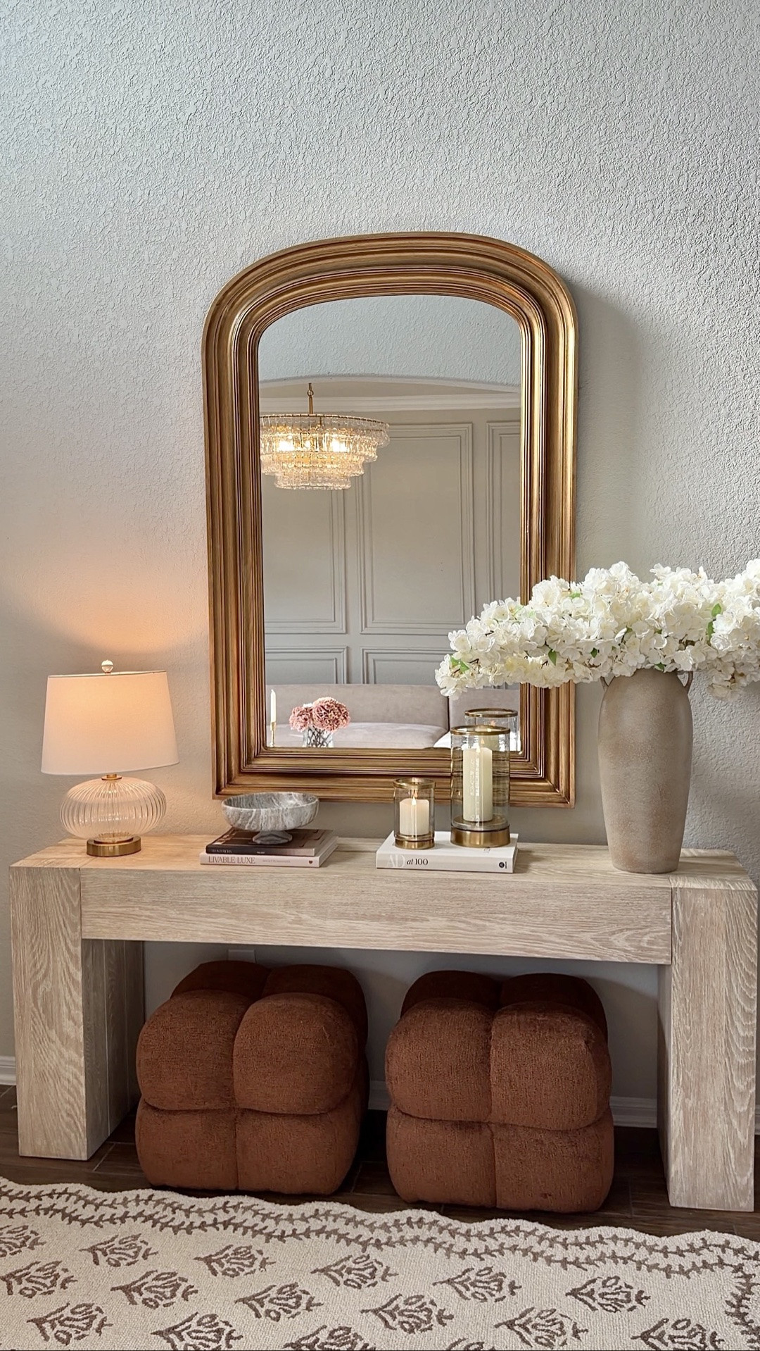 #ad The same wall, but a completely different vibe. This is one of the first spaces anyone sees when they enter our home, so I wanted it to feel warm, elegant, and inviting and I’m so happy with how it turned out.

I had my eye on this console table for a while and finally ordered it. I paired it with this beautiful brass mirror to add an elegant touch and bring more warmth to the space.

The table is definitely on the pricier side, but it’s a timeless piece with a design that will never go out of style. It also comes in multiple colors and can easily work with so many different design styles.

It’s also @Wayfair Verified, which means it was selected based on customer feedback and carefully inspected by hand for quality, ease of assembly, and overall value.  #wayfairpartner #wayfair 


@Shop.LTK #liketkit

#LTKHome #LTKSaleAlert