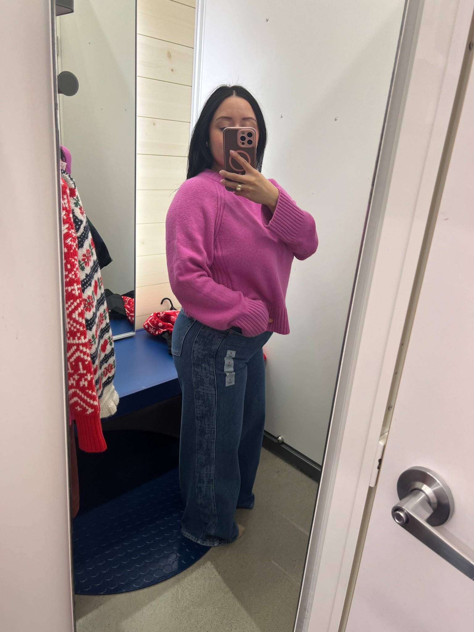 The perfect pop of color paired with jeans that have the cutest side detailing. Such an easy, chic outfit for layering or running errands. I linked both pieces on LTK — tap to shop the exact items!

4’11 petite | ~140lbs
Size references:
Sweater: Small
Jeans: size 8 

#LTKSaleAlert #LTKHoliday #LTKgrwm