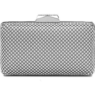 Olga Berg Natasha Mesh Clutch in Silver at Nordstrom | Nordstrom