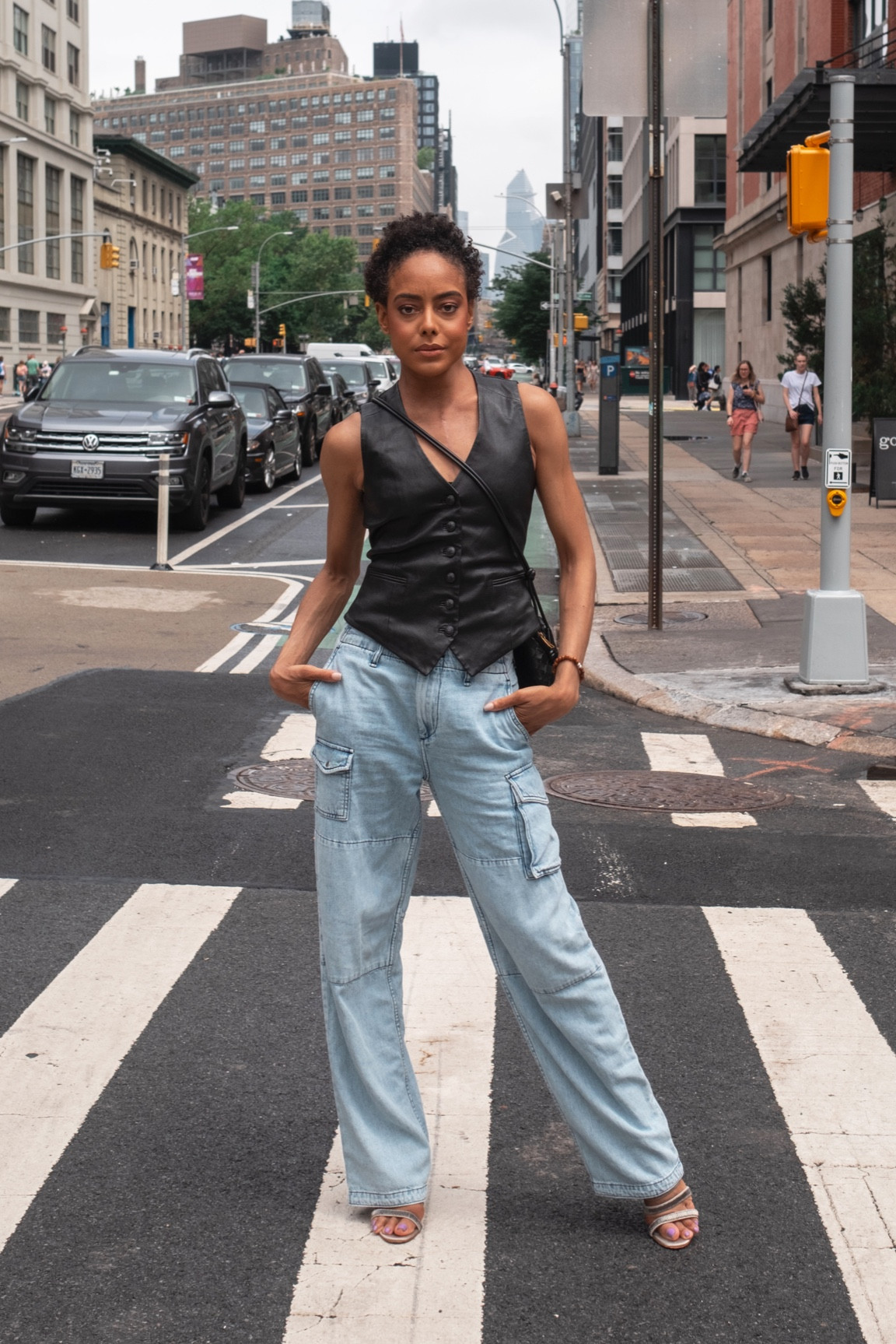 Living in this leather vest and wide leg cargo pant!! All of the good things from rag&bone. Mix and match your bag & shoes, but here I went with a black #bottegaveneta bag and silver #manoloblahnik sandals! 

#ltk
#liketoknowitstyle
#ltkfashion

#LTKitbag #LTKsalealert #LTKstyletip