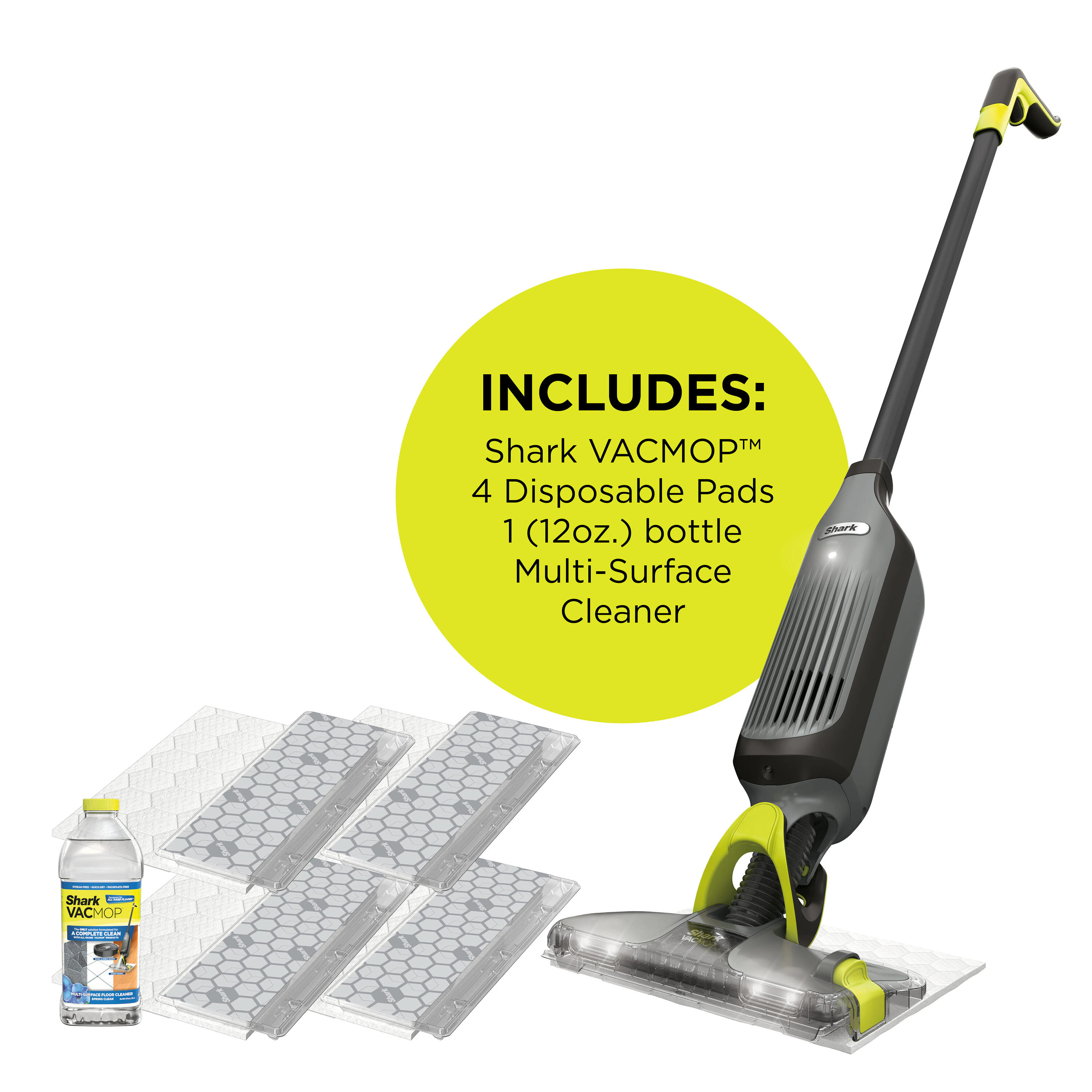 Shark Vacmop Pro with Pad Cordless Wet/Dry Stick Vacuum in Gray | VM252 | Lowe's