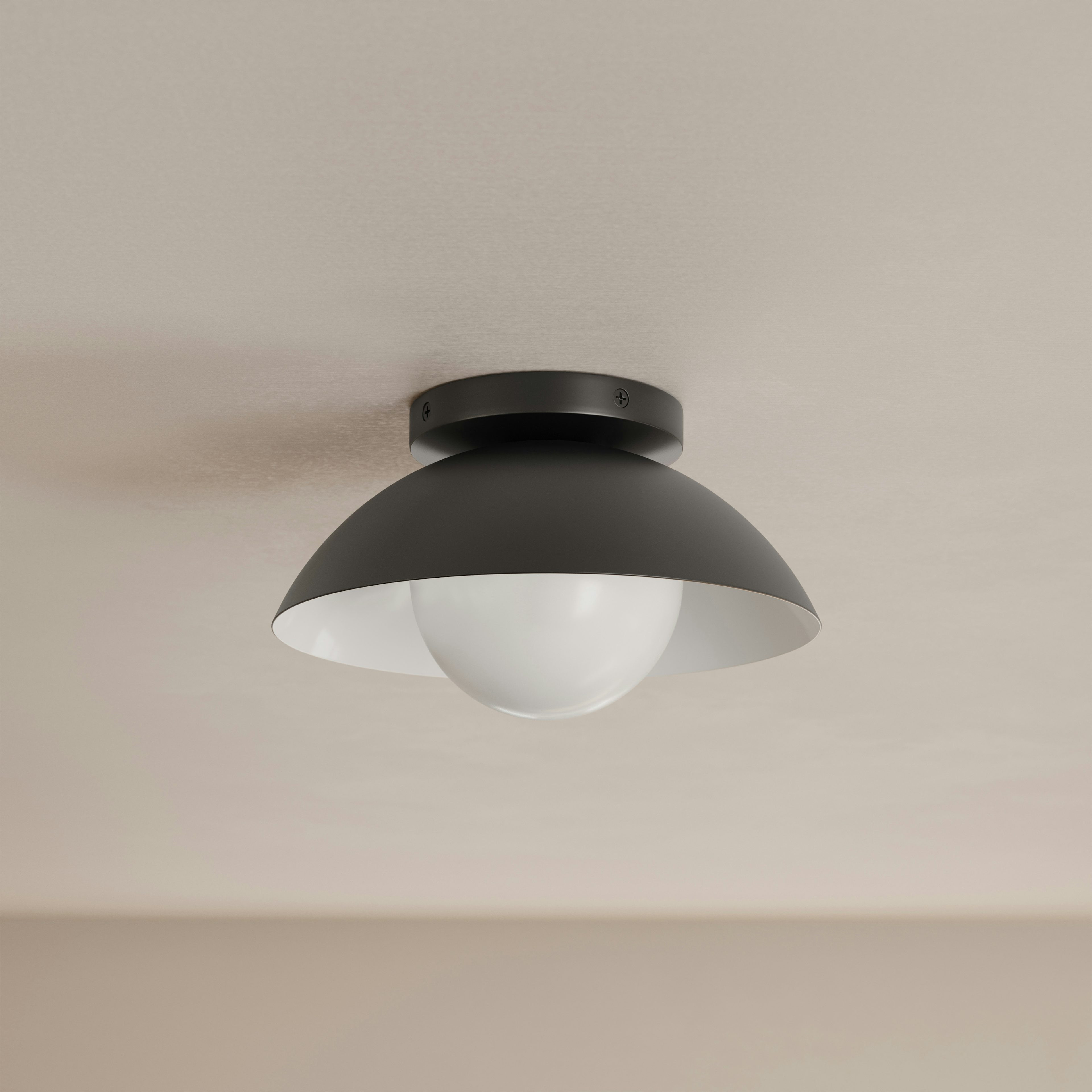 Gemma Small Flushmount Ceiling Light - Black | Article