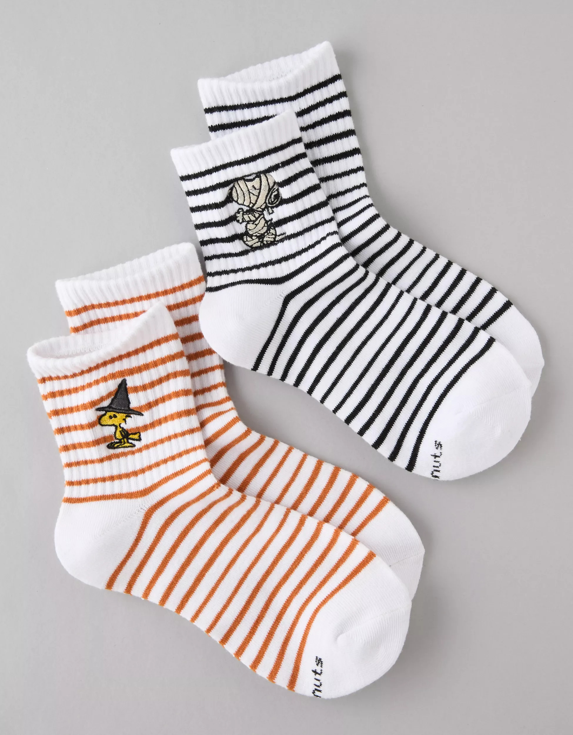 AE  Peanuts Halloween Boyfriend Socks 2-Pack | American Eagle Outfitters (US & CA)