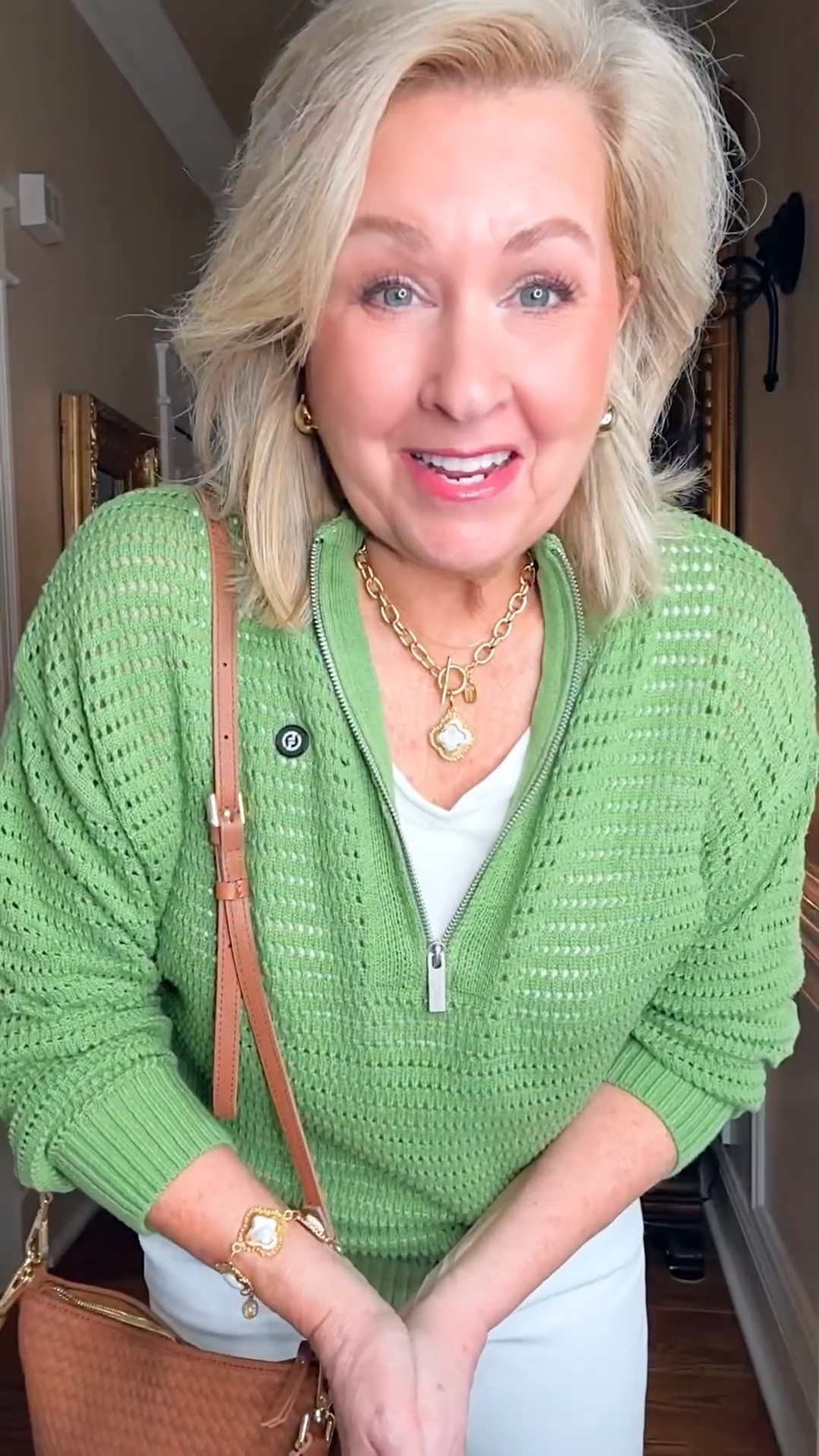 I’m welcoming Spring in the best possible way! This gorgeous half-zip looks fabulous with the all white column of color  

#LTKootd #LTKOver40