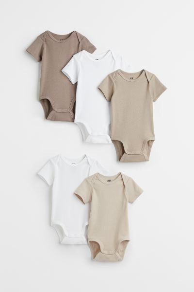 5-pack Cotton Bodysuits | H&M (US + CA)