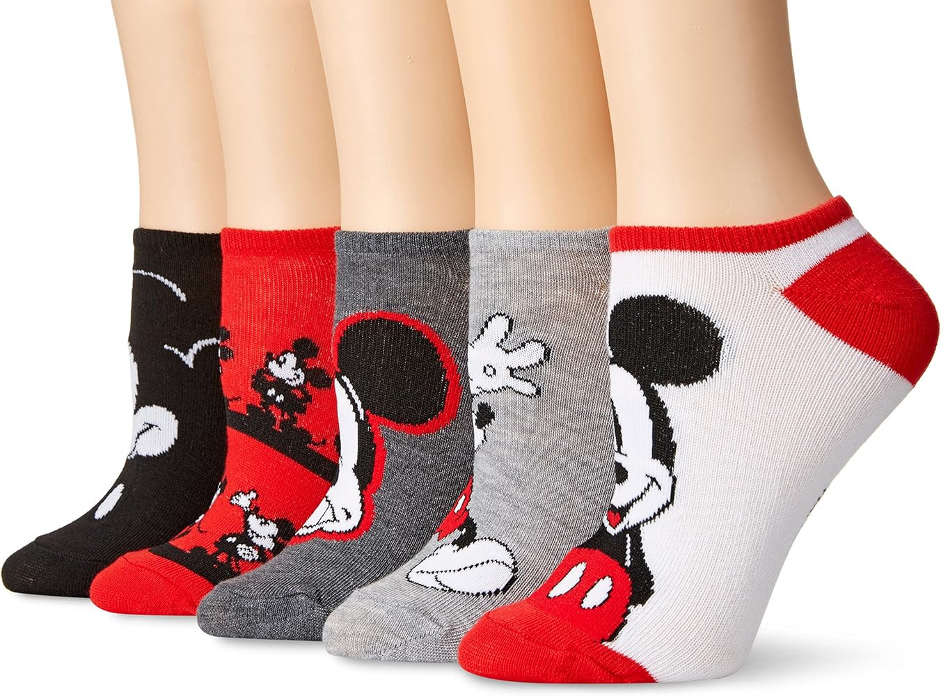 Disney Women's Mickey Mouse 5 Pack No Show Socks | Amazon (US)